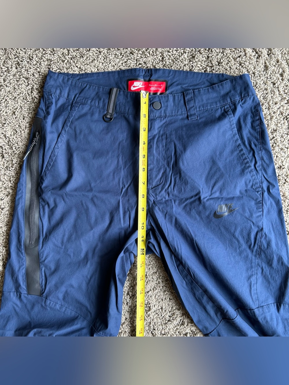 Nike Sportwear Joggers Mens 32x28 Navy Blue Bonded Tech Woven Essentials Pants - Picture 10 of 16